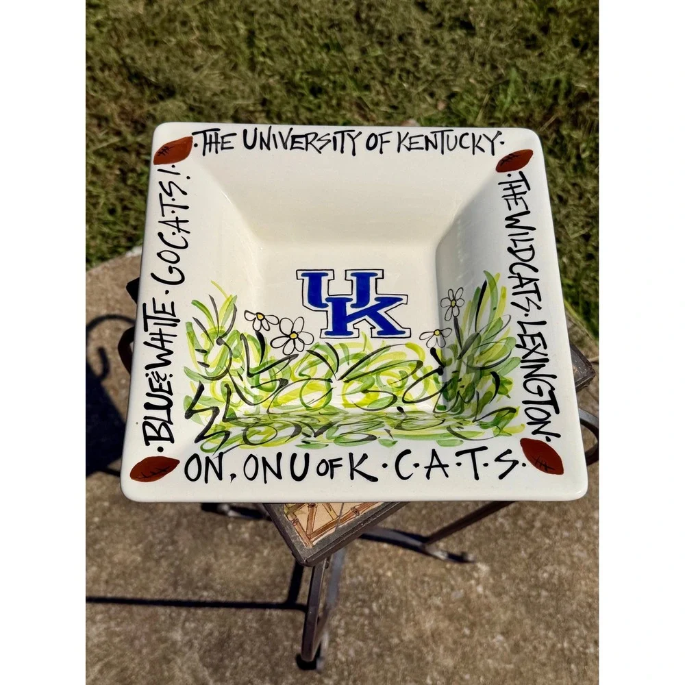 University of Kentucky Wildcats Magnolia Lane T Cabells Too Square Ceramic Bowl